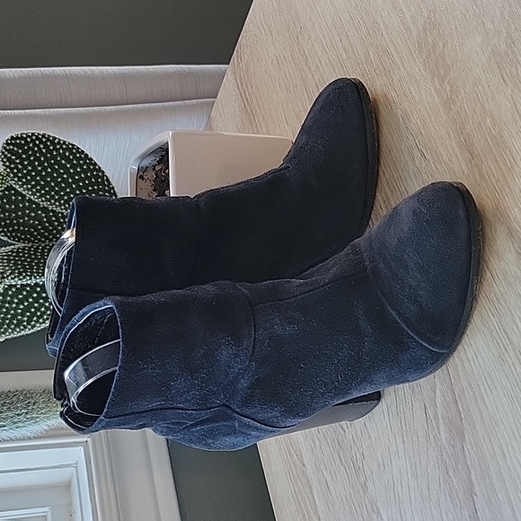rag & bone Newbury blue and black suede booties - Picture 3 of 8